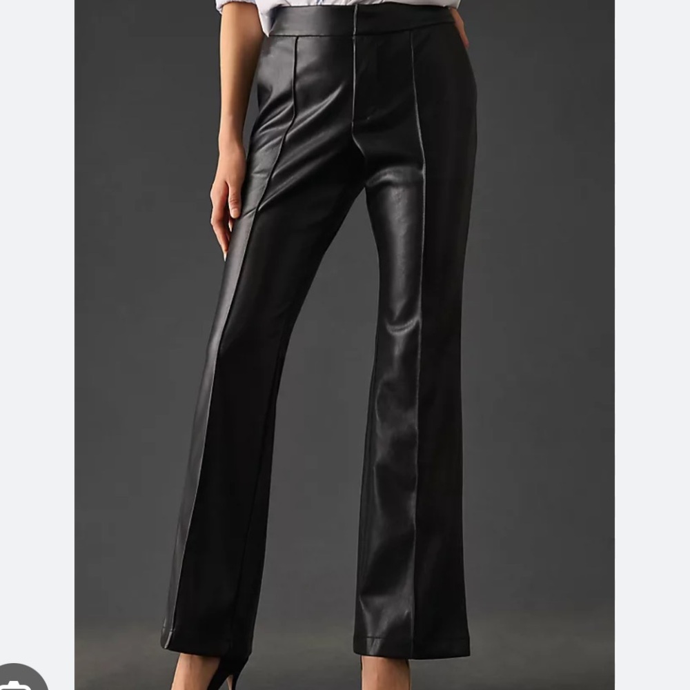 Avec Les Filles Faux Leather Black Pants